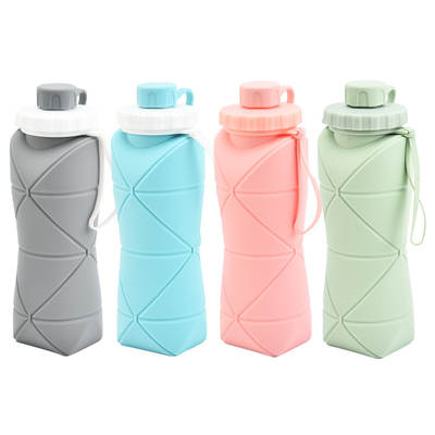 Silicone Folding Water Cup Activity Gift Water Cup Portable Compression Telescopic Water Bottle Amazon Hot Sale