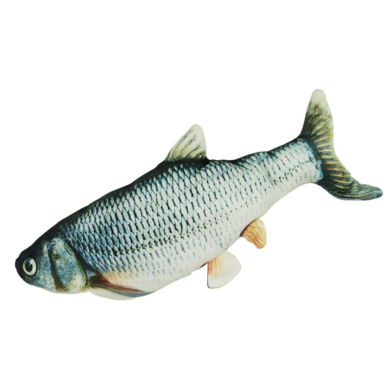 Cat Toy Electric Fish with usb Charging Beating Swing Fish Toy Cat Toy with Mint Plush Cat Toy