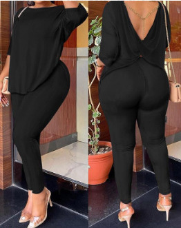 2023 European and American autumn women's girdle hip lift seamless high elastic fashion printed casual yoga pants + Top 2 piece set
