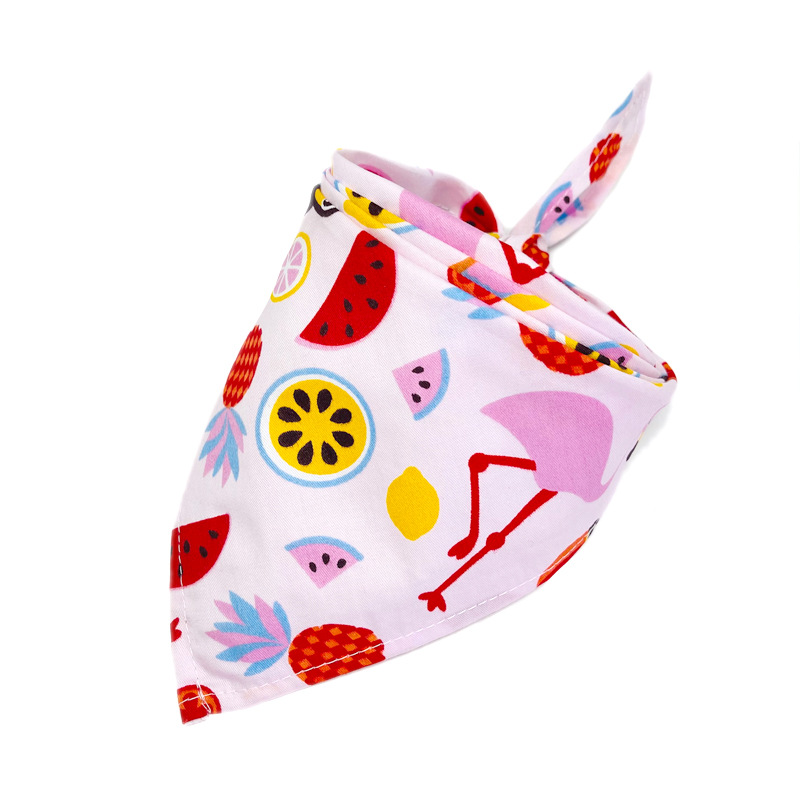 [Promotional] twill cotton pet dog triangle scarf lace-up children's saliva towel baby head scarf