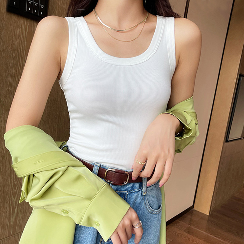 Summer trendy inner vest women's thread knitted outerwear sling ins slim-fit short-sleeved top bottoming T-shirt women