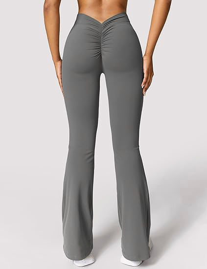 Amazon Peach Hip-lifting yoga flared pants fitness sports wide-leg flared pants high waist quick-drying yoga pants OK31