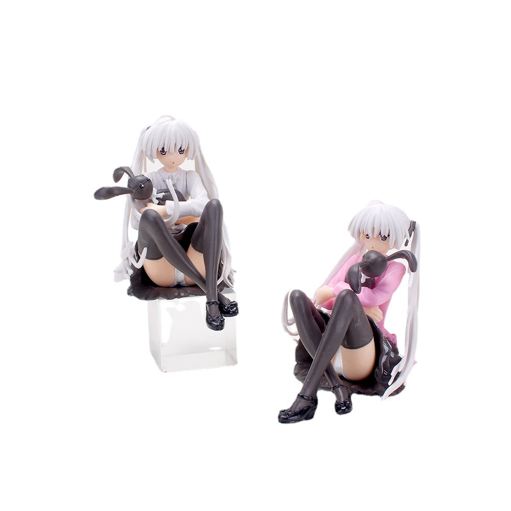 Solid PVC rabbit edge empty girl JK uniform girl dome girl cartoon hand cake dress car doll