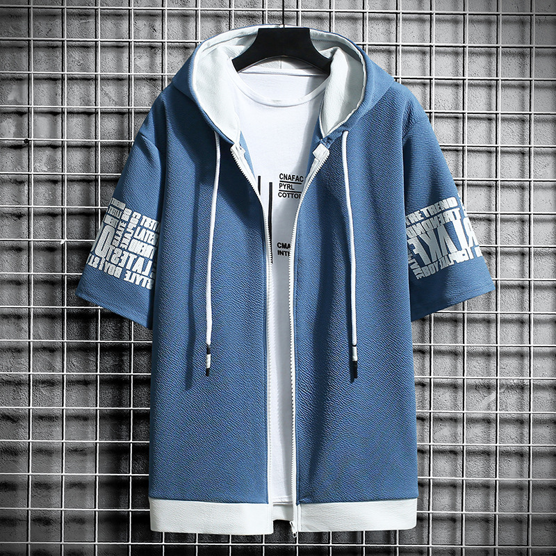 Short zip top Blue