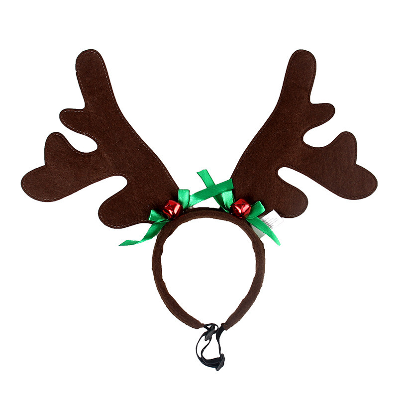 Christmas dog supplies elk headband Santa hat pet Christmas cool dog clothing cute headdress accessories