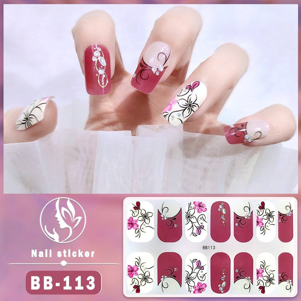 5D Nail Art Sticker Nail Sticker Touchable Stereo Nail Patch Crystal Nail Patch Small Fresh Free Baking Gel