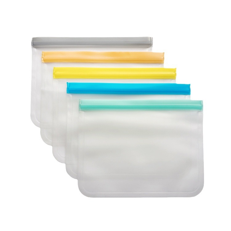 EVA food storage bag three-dimensional PEVA double-track storage fresh-keeping bag refrigerator fruit and vegetable self-sealing bag