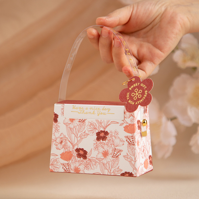 2023 New Internet Celebrity Wedding Candy Box Wedding Portable Candy Bag Candy Box Gift Box Packaging Box Empty Box
