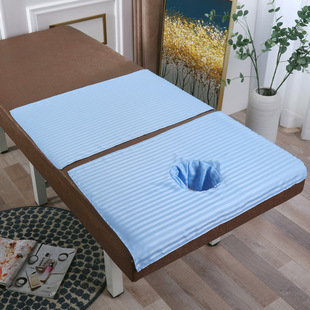 Factory wholesale beauty bed hole towel cloth polyester mercerized cotton massage cloth pillow towel square massage bedside towel