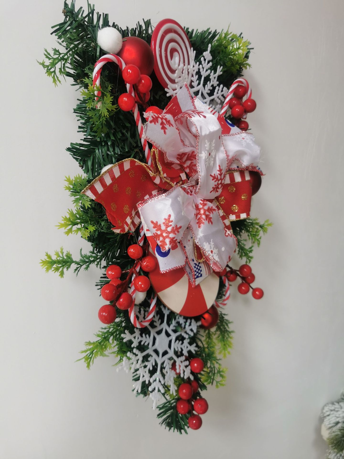 Christmas Inverted Tree Christmas Door Hanging Christmas Candy Inverted Tree Wall Decoration_voghion.com