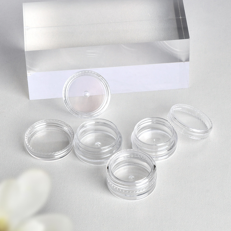 2g3g5g small transparent cream box bottle plastic sample packaging cosmetic bottle small round box