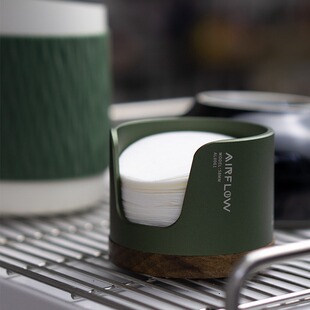 AIRFLOW air flow Italian coffee machine handle round filter paper holder mocha pot powder bowl filter paper dustproof storage box