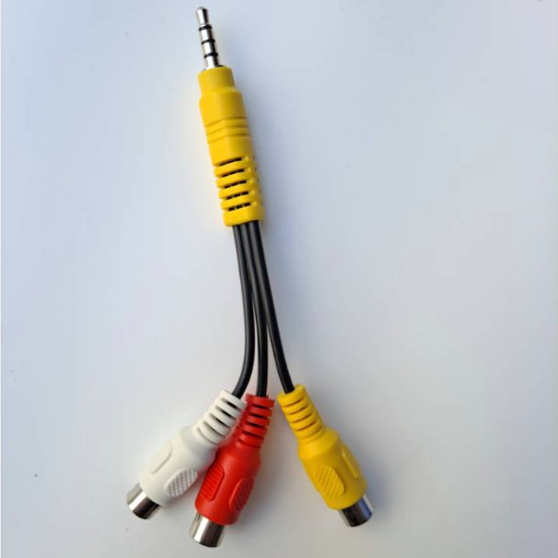 3.5mm to 3rca Audio Video Four AV Line One Three 3rca Set Top Box TV Box Player Line