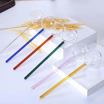 High borosilicate heat-resistant glass spoon glass Spoon hot oil spoon can be directly heated by open flame