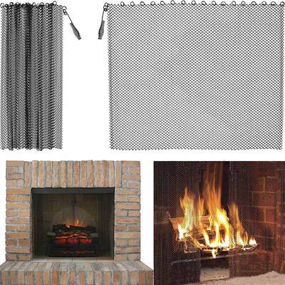 Fireplace Mesh Curtain Prevent Spark Damage Your Fireplace or Carpet Fireplace Screen Fireplace Screen Tools