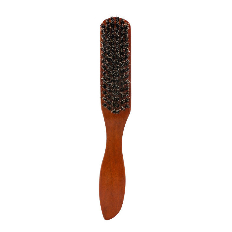 Foreign trade wholesale bristle beard brush Lotus wood oil head brush men beard modeling care cleaning brush hair comb brush