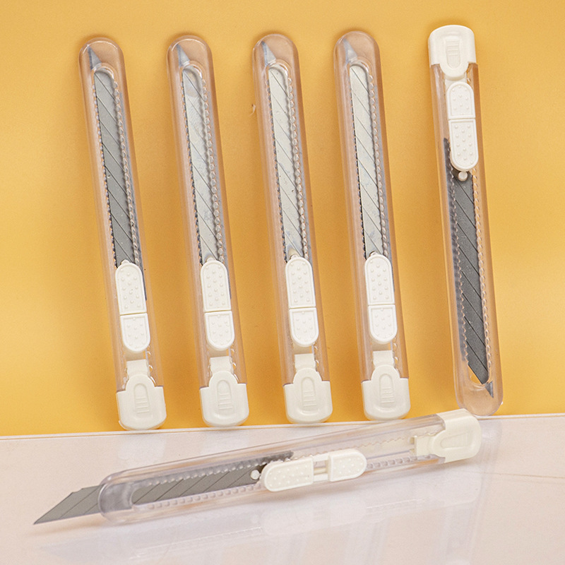 Transparent small size art knife high-looking ins style student stationery plastic paper cutting knife Art small handmade knife
