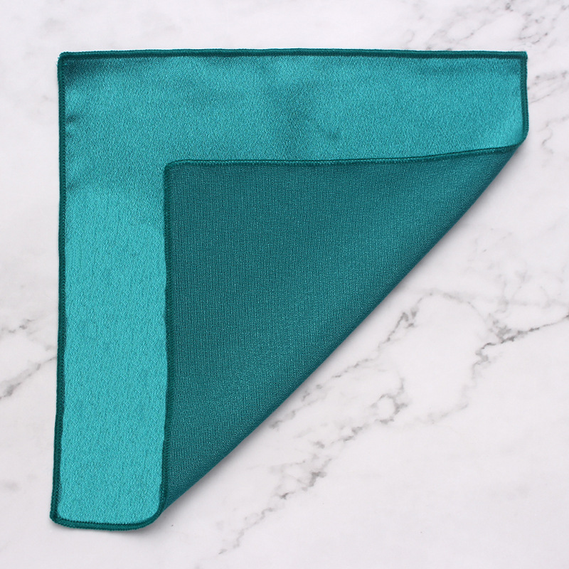 Solid Color British Style Polyester Gossy Pocket Square Men's Suit Banquet Wedding Photography Formal Dress Breast Square Handkerchief