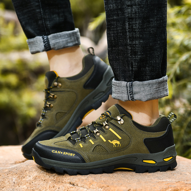 Autumn 2022 Men's Hiking Shoes Outdoor Non-slip Hiking Shoes Low-top Lace-up Mountain Camping Trail Running Shoes