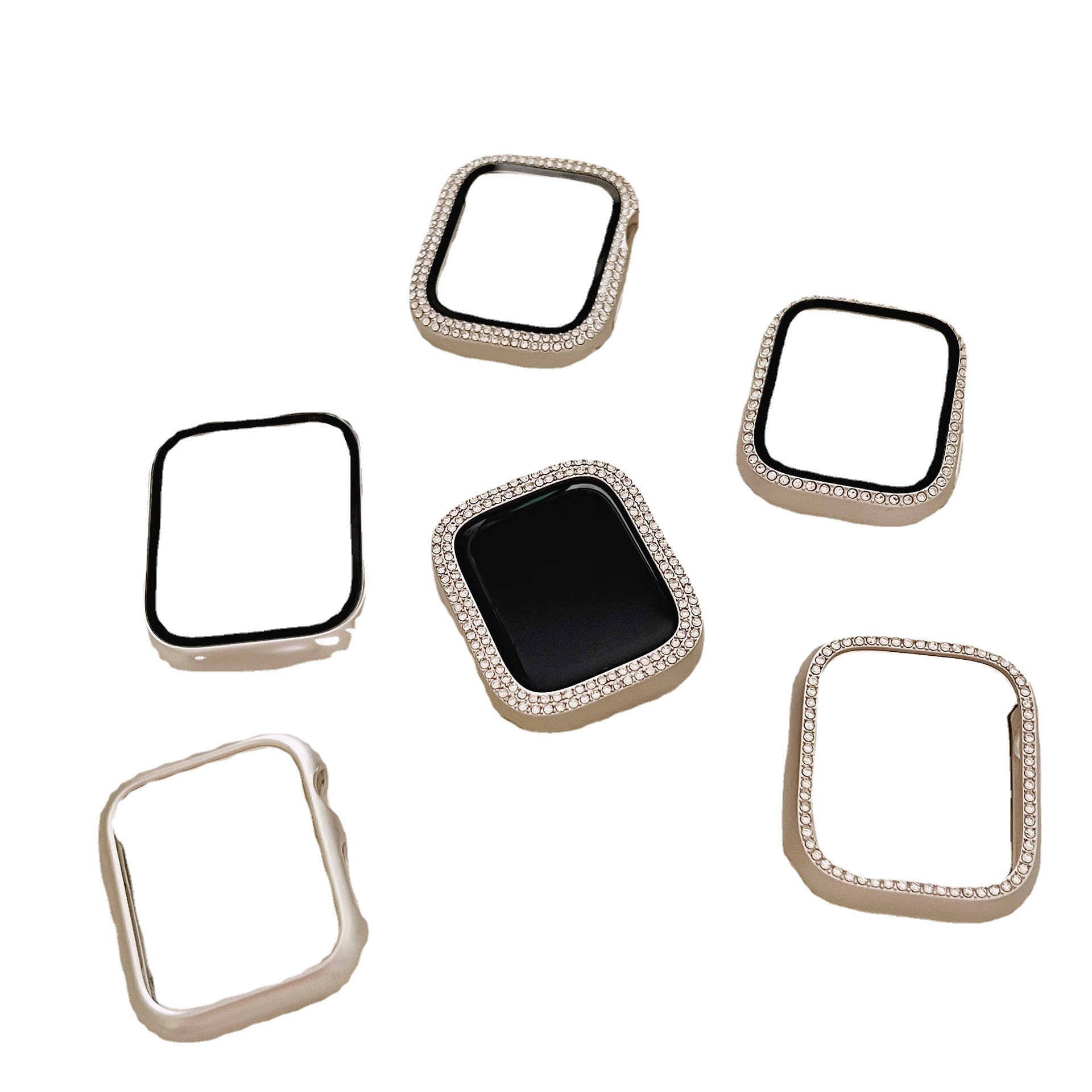 Suitable for AppleWatch9 Starlight Color Protective Case 8 Apple Watch iwatch10 Generation se Full Case with Drill
