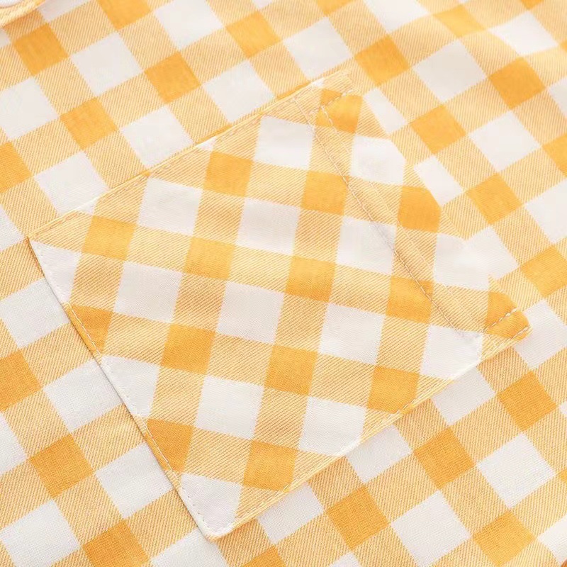 New Arrival Pajamas Women's Spring and Autumn Cotton Long Sleeve Unprinted Japanese Plaid Loose Large Size Outwear Home Suit for Women