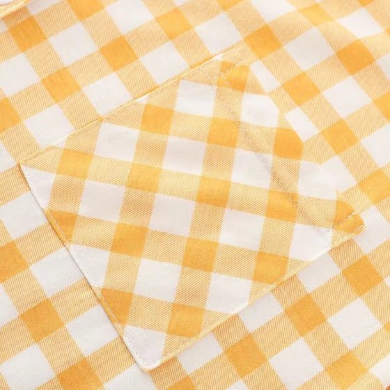 New Arrival Pajamas Women's Spring and Autumn Cotton Long Sleeve Unprinted Japanese Plaid Loose Large Size Outwear Home Suit for Women