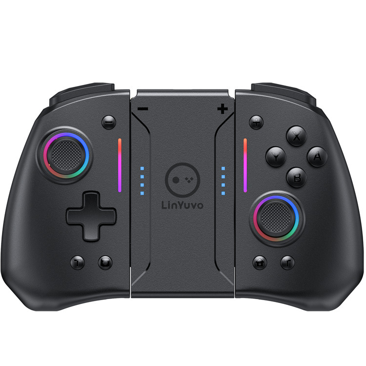 Linyuvo スイッチ Joy Con Bluetooth ハンドルカラフルな Rgb ライトストリップバックキーワイヤレス左右ハンドルデジタルコンピュータゲーム用|undefined