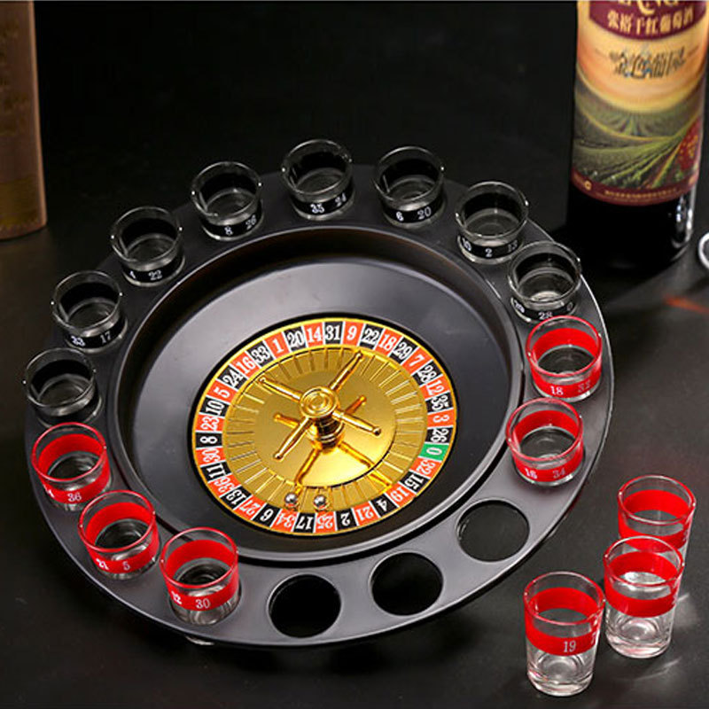 Bar KTV party drinking cup roulette game turntable wine order cheer Russian roulette wine set