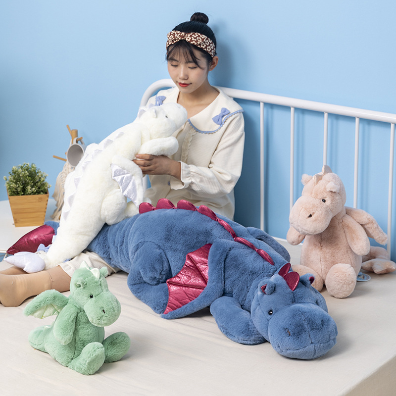 Seth Dudu's new small flying dragon plush toy holds a sleeping dinosaur doll, cute and soft doll gift