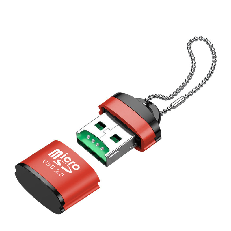 Mini compact card reader microSD/TF card/mobile phone memory card car creative portable card reader wholesale