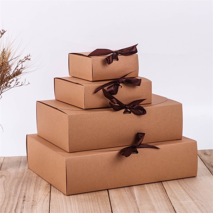 Spot wholesale baking food packing box West Point packaging cowhide carton universal folding gift box