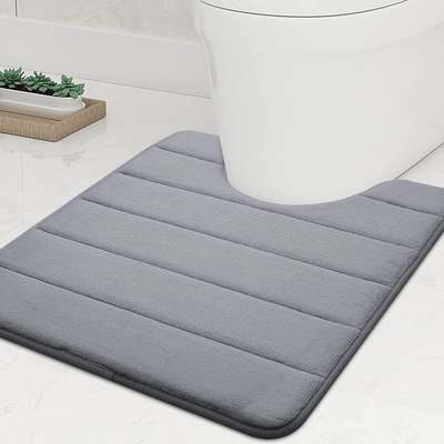 Cross-border e-commerce for memory foam slow rebound bathroom mat U-shaped toilet mat three-piece toilet blanket