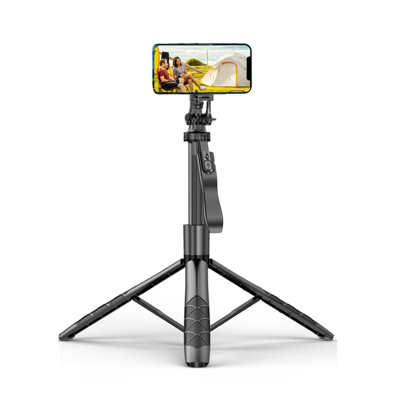 Beautiful point shooting selfie stick anti-shake artifact mobile phone bracket camera tripod portable with bluetooth selfie retractable