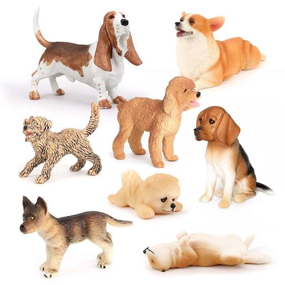 Children's Simulation Animal Dog Model Wolf Dog Dobbin Teddy Bigger Shepherd Dog Bulldog Pet Dog Toy Ornaments
