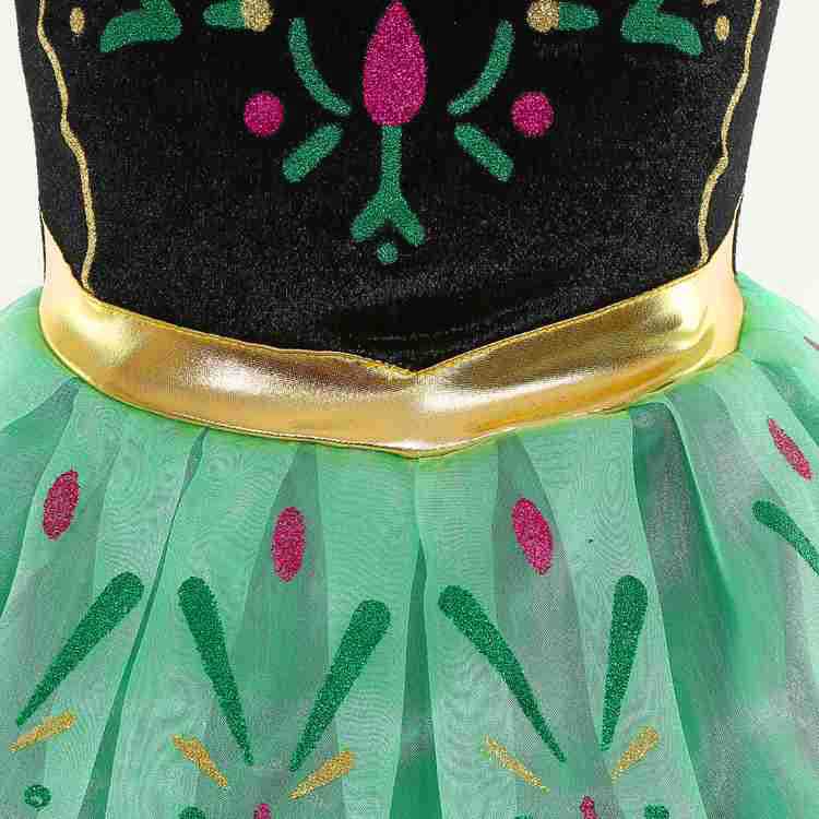 Frozen Princess Dress 2021 Girl's Lace Mesh Halter Pattern Small Safflower Double Skirt Dress