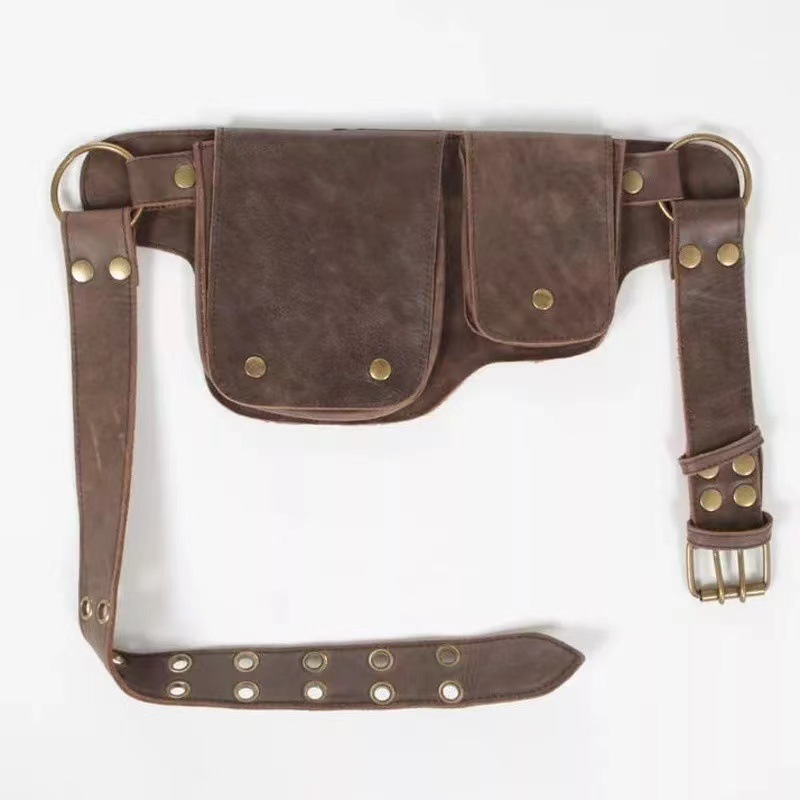 European and American retro strap belt shoulder bag men's and women's outdoor sports adjustable zipper mobile phone bag wish cross-border supply
