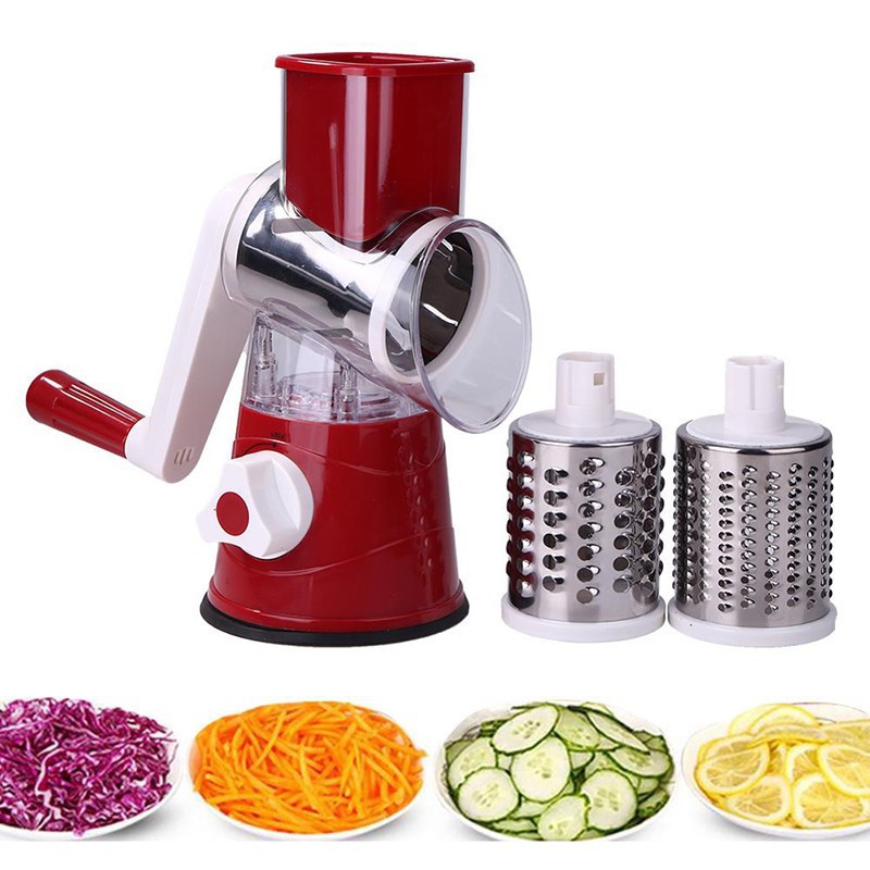 Multifunctional hand vegetable cutter household kitchen manual vegetable machine grater slicer drum type vegetable cutter