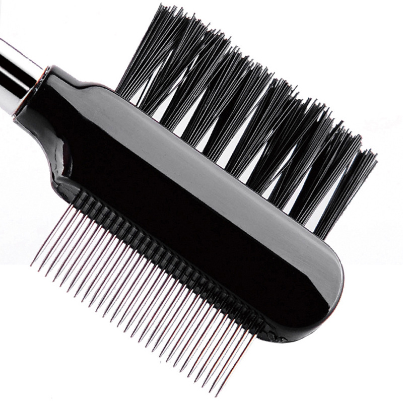 Steel needle eyebrow comb stainless steel eyebrow comb dual-purpose double-headed brush eyebrow brush eyebrow brush cross-border for Amazon
