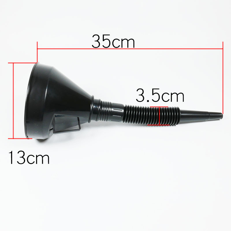 Automobile and motorcycle refueling funnel oil dispenser long nozzle extended plastic funnel oil filter screen household oil leakage