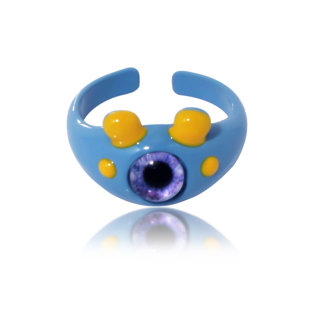 Anello carino con mostro di gatto carino, moda femminile, anello aperto regolabile per dita, anello di personalità per fidanzate di celebrità di Internet_voghion.com