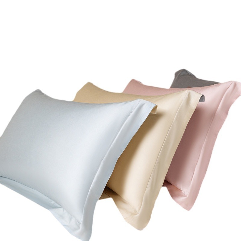 Class A Lyocell Tencel Pillowcase Pair Pack 48*74 Summer Ice Silk Pillowcase Single Solid Color Pillowcase for Hair