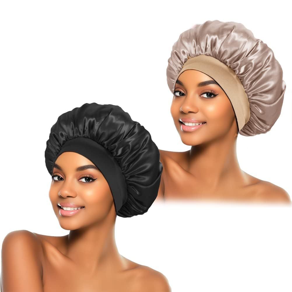 new wide-brimmed hair care cap high elastic hat beauty salon anti-care colored nightcap shower cap