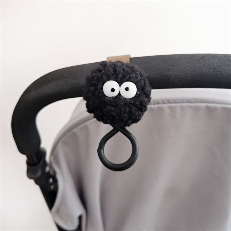 ins style plush small bristle stroller Hook stroller accessories stroller walking baby artifact multifunctional bag hook