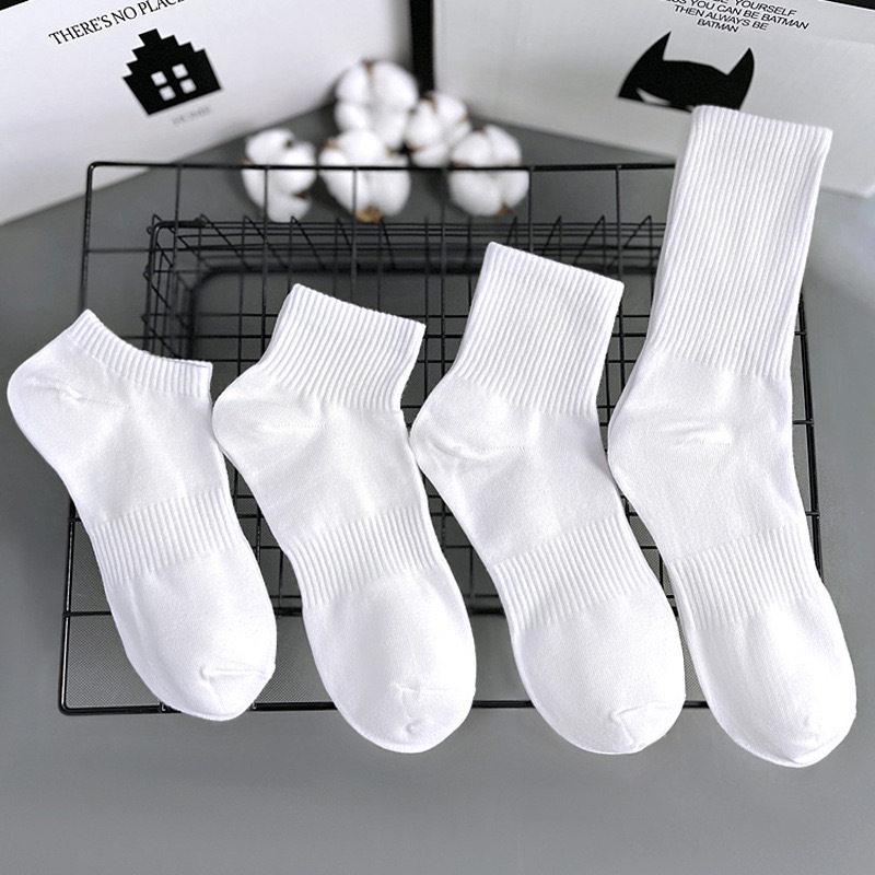 Socks Summer Mid-tube Socks Men's Sweat-absorbent Sports Socks Zhuji Short Socks Thin Breathable Mesh Shallow-vat Boat Socks