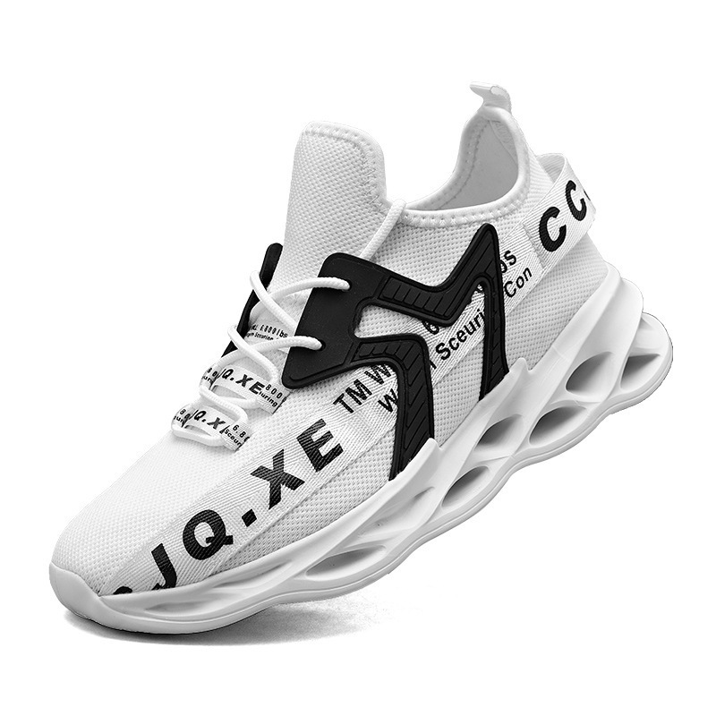 2023 Summer New Sports men's Flat Small White shoes Trendy men's Flying Weaving Korean men shoes