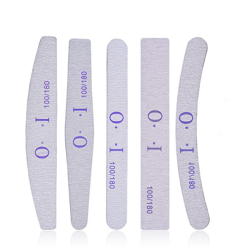 In stock wholesale nail rubbing strip purple heart toothed rubber board polishing file shaping file double-sided grinding strip