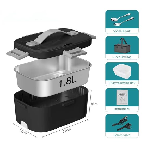 Electric Heating Lunch Box Insulation Heating Lunch Box Electric Heating Household Car Portable Rechargeable Lunch Box