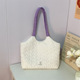 Purple shoulder strap white heart-shaped vest bag
