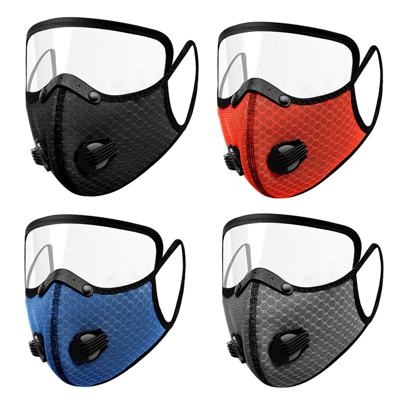 KN95 riding mask replaceable filter outdoor anti-haze mask dustproof bicycle men's and women's protective breathing valve