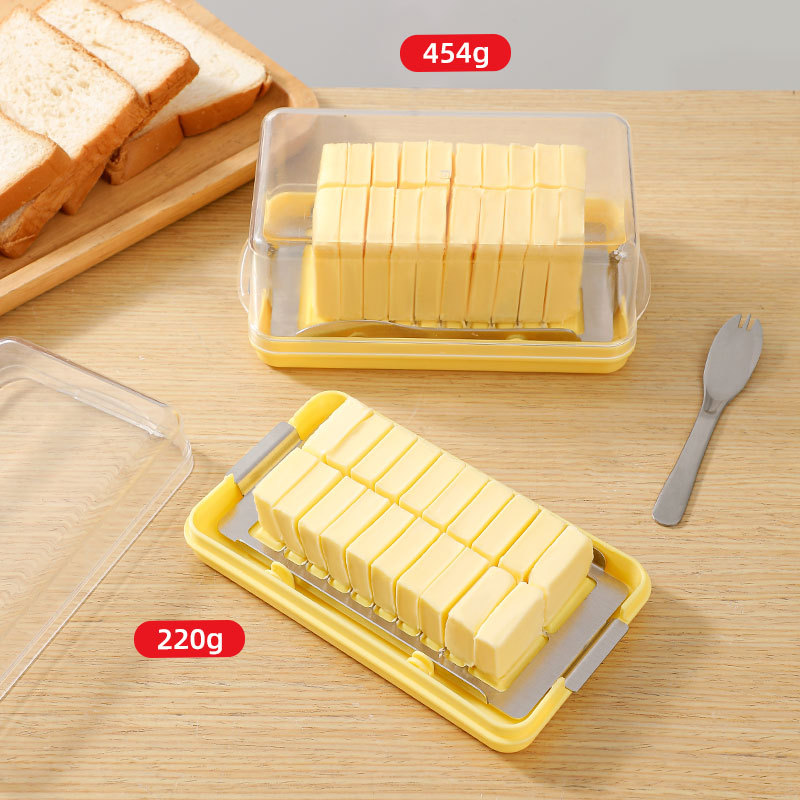 Butter Cutting Box Refrigerator Cheese Fresh Box Food Grade Cheese Box with Lid Butter Box Butter Cutter Wholesale